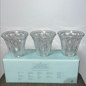 PartyLite Classic Creations Faceted Votive Holder Trio
